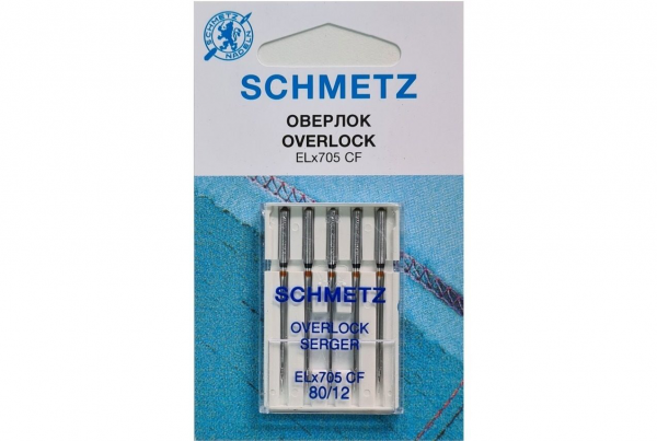 Иглы Schmetz для оверлока ELx705 CF №80, 5 шт в Железногорске