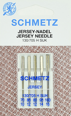 Иглы Schmetz джерси 130/705 H SUK (70x1, 80x2, 90x1, 100x1) 5 шт в Железногорске